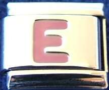 Italian Charms - Fits Nomination - Letters - PINK E